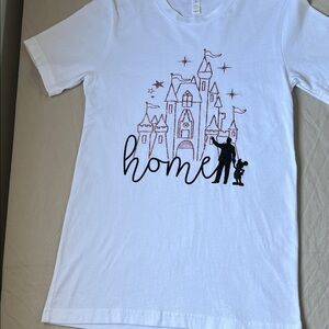 Bella Canvas Disney Castle White T-Shirt